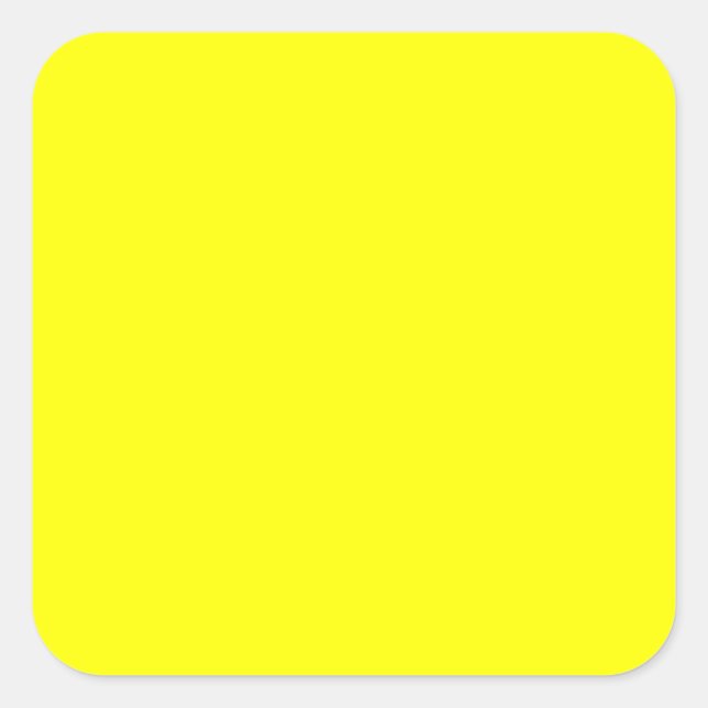 True Yellow Fluo Delight Deco ist für Sie bereit Quadratischer Aufkleber (Vorderseite)