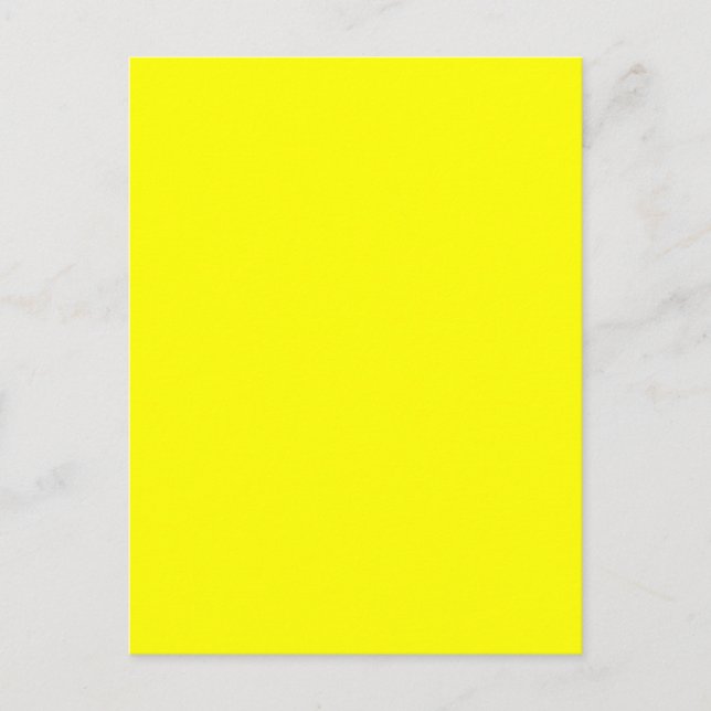 True Yellow Fluo Freude an der Anpassung Postkarte (Vorderseite)