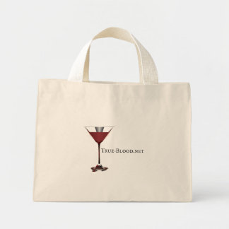 TrueBlood.net Martini Glas Tote Beutel Mini Stoffbeutel