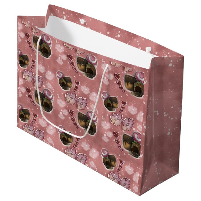 Trüffel-Sprinkles Große Geschenktüte (Vorderseite Schrägansicht)