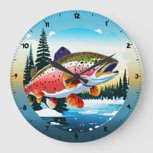 Truite arc-en-ciel sauvage Horloge du ruisseau Roc