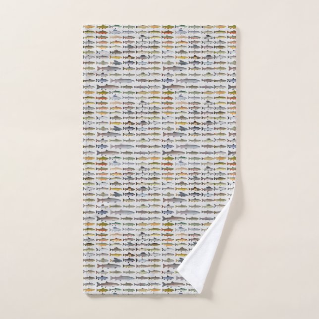 Truite, omble, Grayling, Hucho et Whitefish Group (Serviette à main)