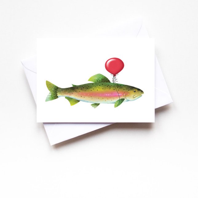 Truite Poisson Son Papa Carte de voeux Anniversair (Créateur téléchargé)