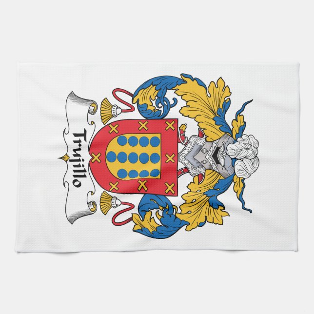 Trujillo-Familienwappen Geschirrtuch (Horizontal)
