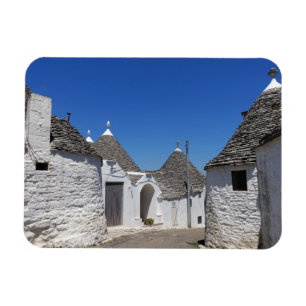 Trulli Häuser in Alberobello rechteckigem Magnete