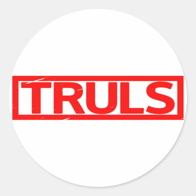 Truls Briefmarke Runder Aufkleber (Vorderseite)