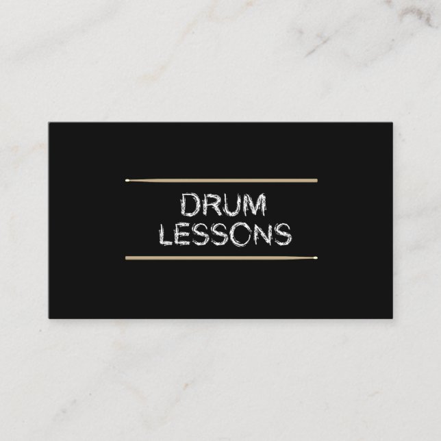 Trum Lessons Music Drum Set Lehrer Visitenkarte (Vorderseite)