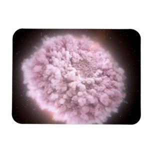 Trümmerwolke aus zwei Neutronenstern Magnet