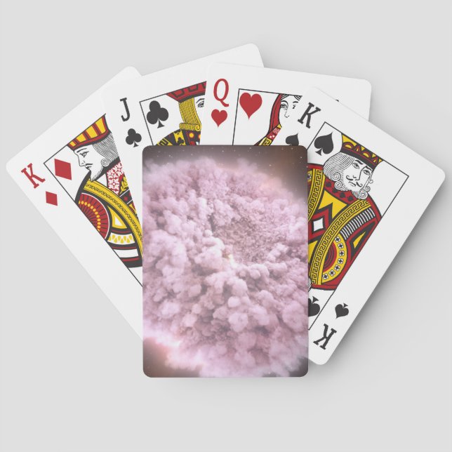 Trümmerwolke aus zwei Neutronenstern Spielkarten (Rückseite)
