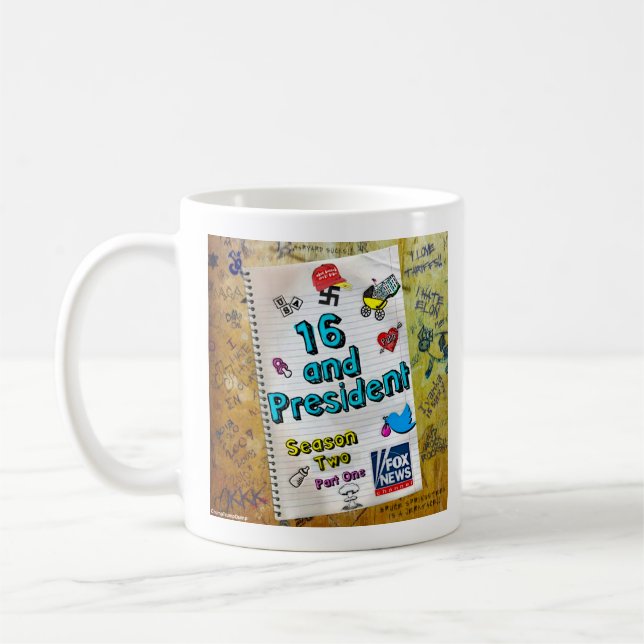 TRUMP "16 AND PRESIDENT" COFFEE MUG KAFFEETASSE (Links)