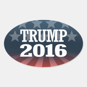 TRUMP 2016 OVALER AUFKLEBER