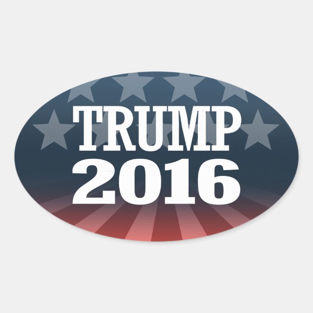 TRUMP 2016 OVALER AUFKLEBER (Vorderseite)