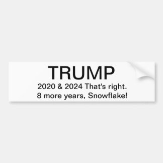 TRUMP, 2020 & 2024. 8 Weitere Jahre! Autoaufkleber