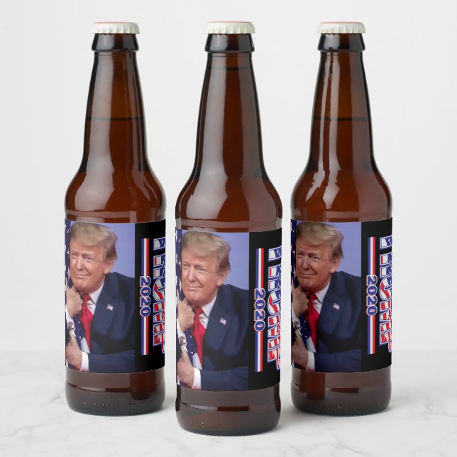 Trump 2020 - Amerika groß machen Bierflaschenetikett (Flaschen)