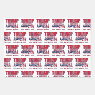 Trump 2020 - Amerika wieder zurückbringen Geschenkpapier Set
