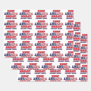 Trump 2020 Behalte Amerika groß Geschenkpapier Set