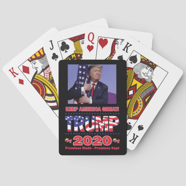 Trump 2020 Behalte Amerika Großes Spielkarten (Rückseite)
