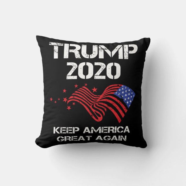 Trump 2020 Behalte Amerika wieder groß Kissen (Vorderseite)