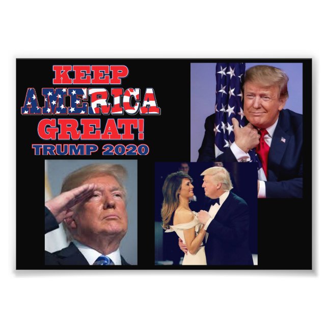 Trump 2020 Behielt Amerika groß Fotodruck (Vorne)