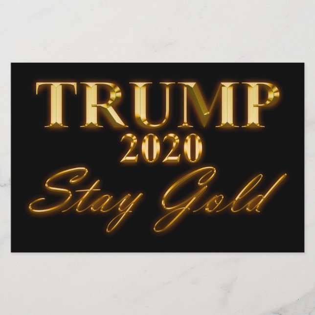 TRUMP 2020 - Bleibe Gold Flyer (Vorne)