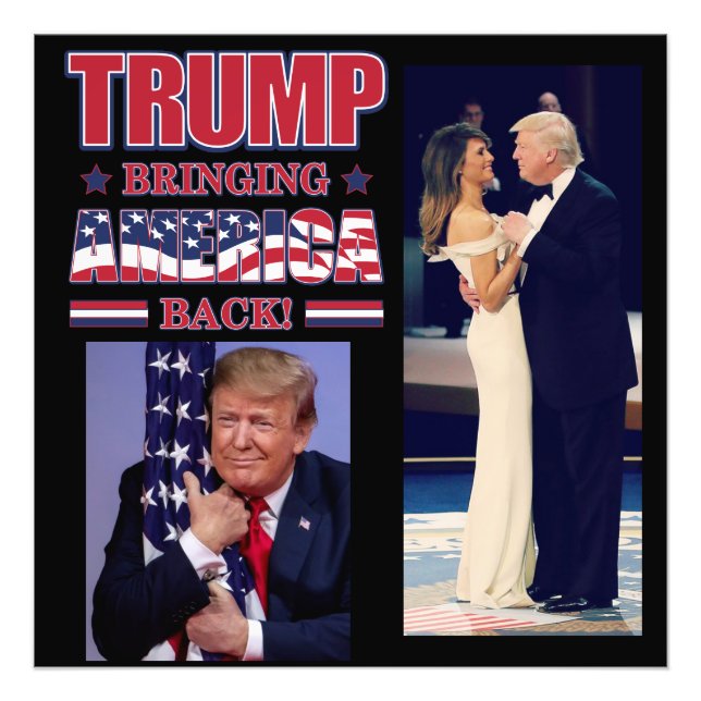 Trump 2020 bringt Amerika zurück Fotodruck (Vorne)