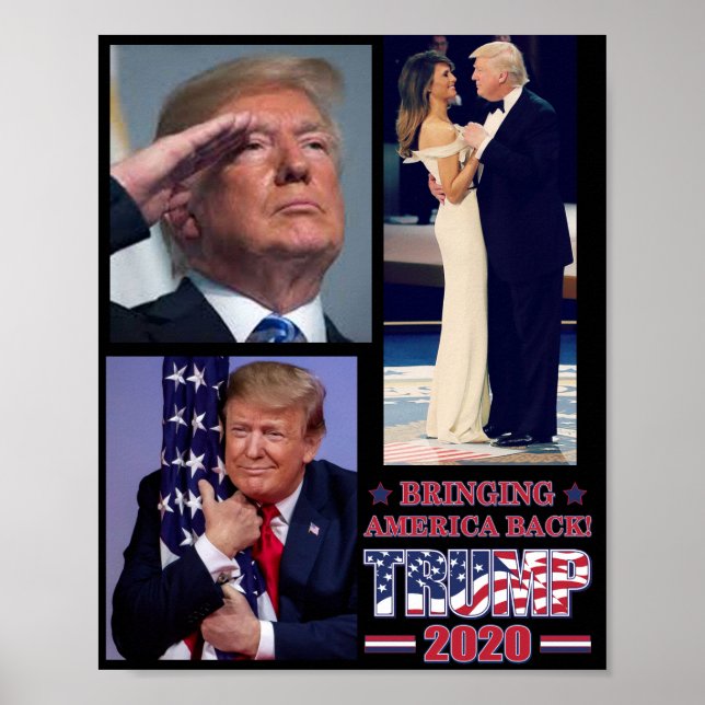 Trump 2020 bringt Amerika zurück Poster (Vorne)