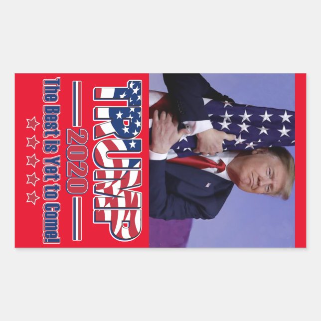 Trump 2020 Das Beste steht noch bevor Rechteckiger Aufkleber (Vorderseite)