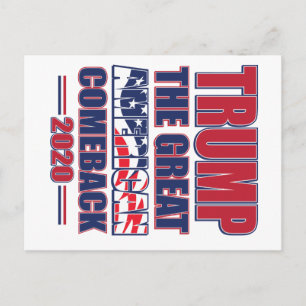 Trump 2020 Das große amerikanische Comeback Postkarte