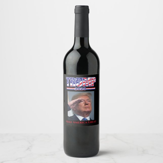Trump 2020 macht Amerika groß Weinetikett (Vorderseite)