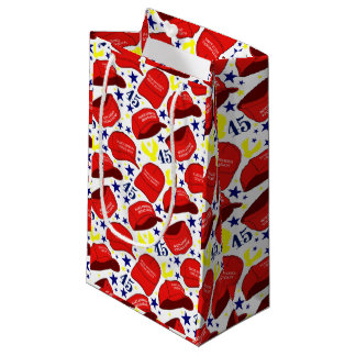 Trump 2020 MAGA Hat Pattern - Weiß - Kleine Geschenktüte