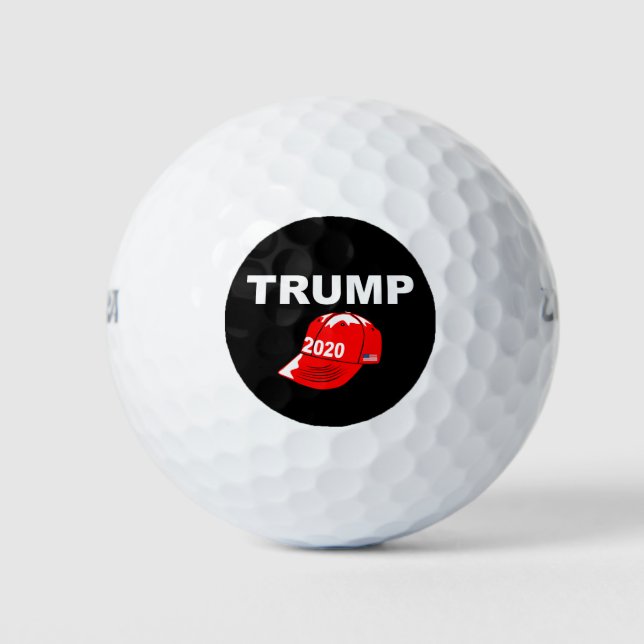 Trump 2020 Red Cap - Wiederwahl des Präsidenten Golfball (Vorderseite)