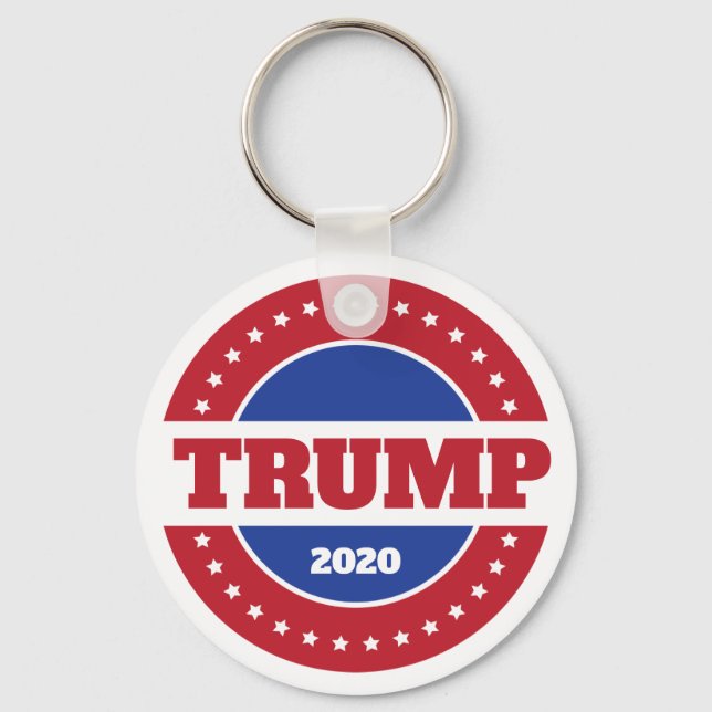 Trump 2020 Rot Weiß und Blau Schlüsselanhänger (Vorderseite)