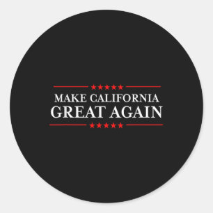 Trump 2020 Shirts Ltd - Make California Great Runder Aufkleber