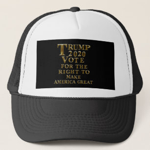 TRUMP 2020 STIMME FÜR DAS RECHT, AMERIKA GRÜNDE ZU TRUCKERKAPPE