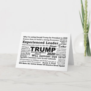 Trump 2020 Warum ich für Trump 2020 stimme Karte