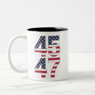 Trump 2024 45 47 Retro Zweifarbige Tasse