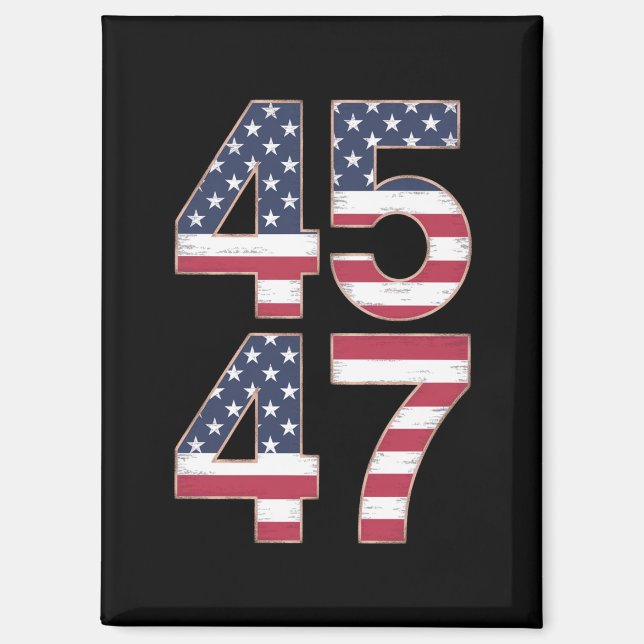 Trump 2024 45 47 Vintage Magnet (Vorderseite)