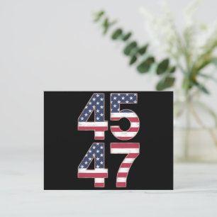 Trump 2024 45 47 Vintage Postkarte