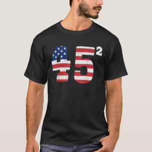 Trump 2024 45 Squared Second Term USA Vintag T-Shirt