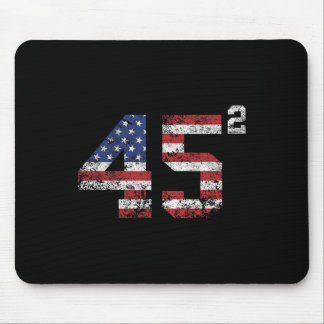 Trump 2024 45 zum Quadrat Zweite Amtszeit USA Vint Mousepad