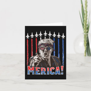 Trump 2024 4. Juli Patriotische amerikanische Flag Karte