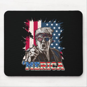 Trump 2024 4. Juli Patriotische amerikanische Flag Mousepad