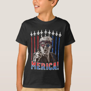 Trump 2024 4. Juli Patriotische amerikanische Flag T-Shirt