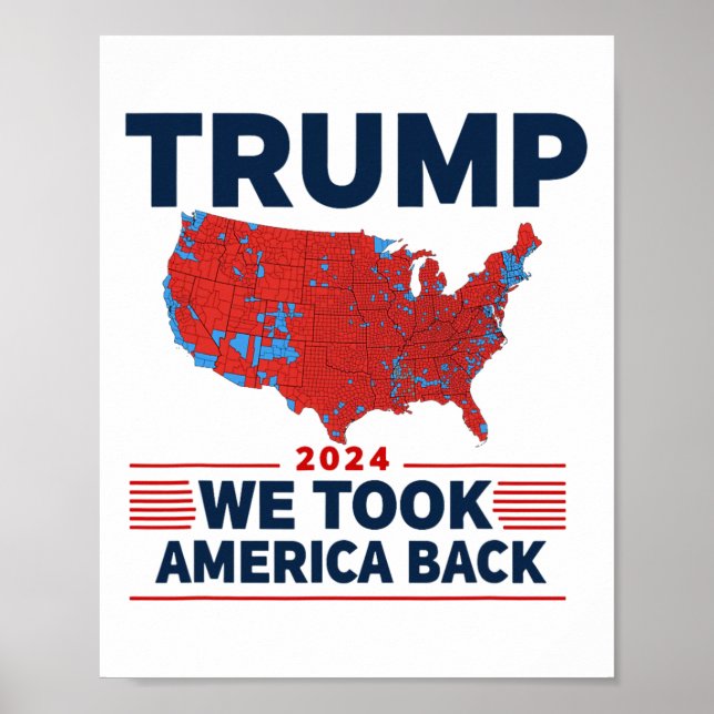 Trump 2024 - Amerika hat die Wahlergebnisse aus de Poster (Vorne)