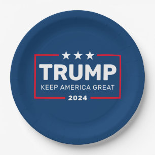 Trump 2024 - Amerika mit den Sternen Behalten Pappteller