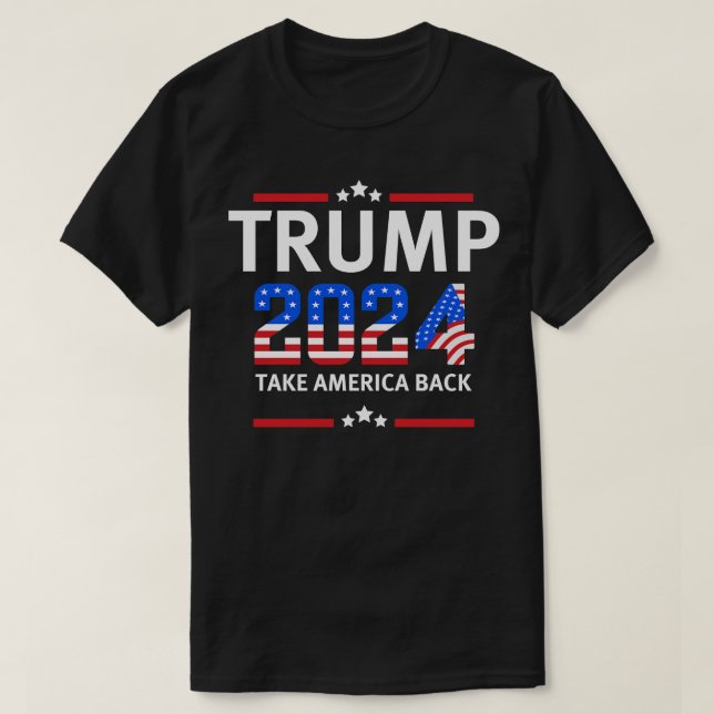 Trump 2024: Amerika zurück (17) T-Shirt (Design vorne)