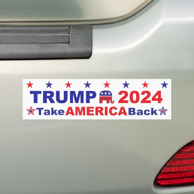 TRUMP 2024: Amerika zurück Autoaufkleber (Auf Auto)