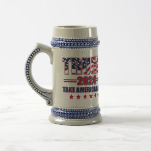 Trump 2024: Amerika zurück Bierglas