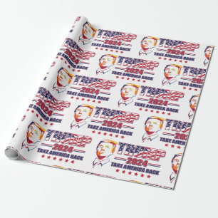Trump 2024: Amerika zurück Geschenkpapier