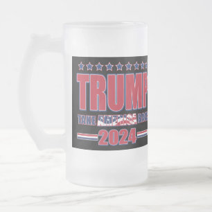 Trump 2024: Amerika zurück Mattglas Bierglas